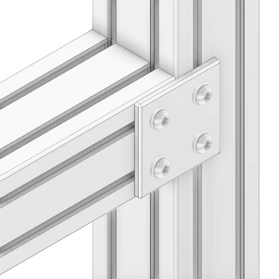 41-120-0 MODULAR SOLUTIONS TIE PLATE 90MM X 90MM X 6MM CREATES RIGHT ANGLE, MOUNTING HARDWARE NOT INCLUDED